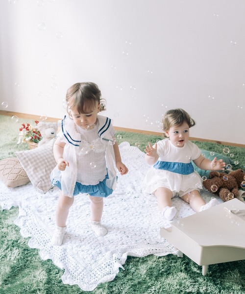 kids zoo（キッズズー）の「チュールシア―セーラーチュニック（チュニック・キッズ・オフホワイト・80/90）」の17枚目の写真