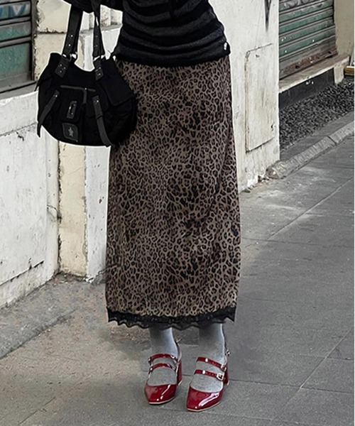 HALEY PESCA（ヘーリーペスカ）の「HALEY PESCA/レオパードロングスカート（スカート・レディース・レオパード・LARGE/MEDIUM/SMALL）」の6枚目の写真