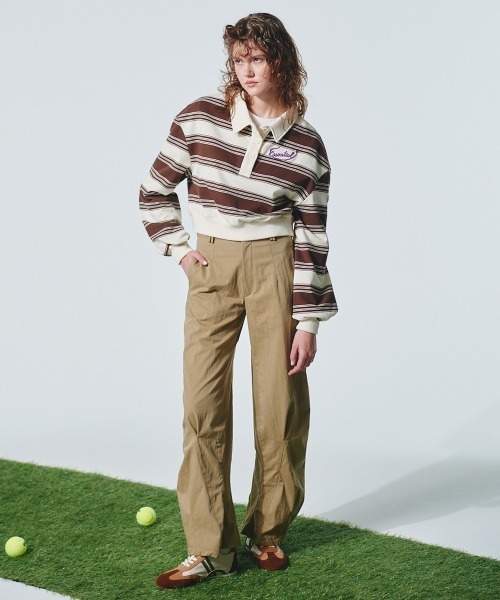 DOUBLE STANDARD CLOTHING(ダブルスタンダードクロージング)の「ツイルタックバルーンパンツ(スラックス・レディース・キャメル/オフホワイト・36/38)」の15枚目の写真