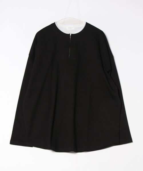 a.p.o.v.(エーピーオービー)の「a.p.o.v. フェイクレイヤードハーフジップカットソー(Tシャツ/カットソー・メンズ・ブラック/オレンジ/グレー・ONESIZE)」の13枚目の写真