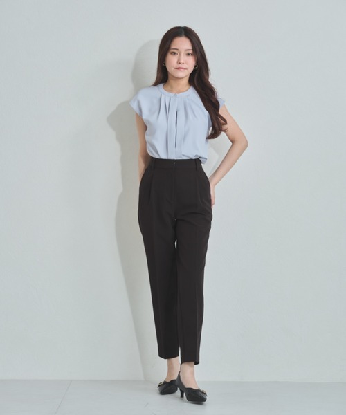 MISCH MASCH(ミッシュマッシュ)の「新色追加 一部店舗限定 2025新作 タックテーパードパンツ(その他パンツ・レディース・ベージュ/ピンク/ブラック/ブラウン・M/S/L)」の11枚目の写真