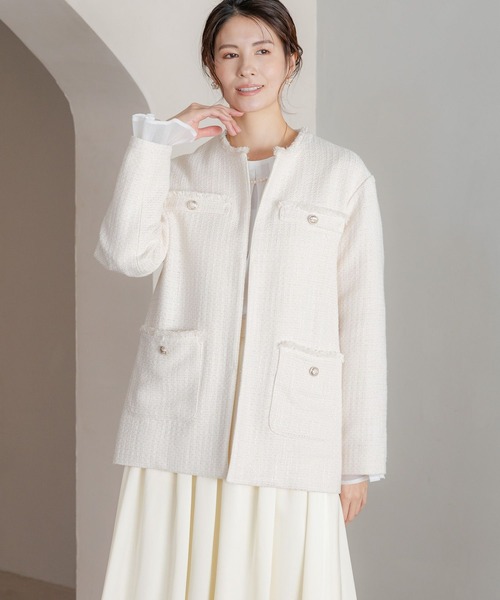 Elura（エルーラ）の「＜2025ceremony＞ セレモニー袖切り替えブラウス/252084（シャツ/ブラウス・レディース・ホワイト・LARGE/MEDIUM）」の3枚目の写真