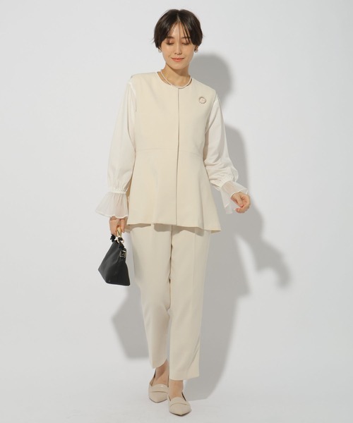 Elura（エルーラ）の「＜2025ceremony＞ セレモニー袖切り替えブラウス/252084（シャツ/ブラウス・レディース・ホワイト・LARGE/MEDIUM）」の4枚目の写真