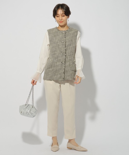 Elura（エルーラ）の「＜2025ceremony＞ セレモニー袖切り替えブラウス/252084（シャツ/ブラウス・レディース・ホワイト・LARGE/MEDIUM）」の5枚目の写真