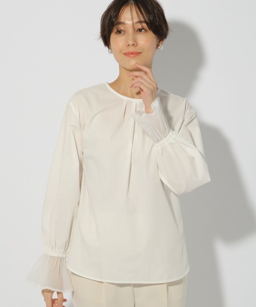 Elura（エルーラ）の「＜2025ceremony＞ セレモニー袖切り替えブラウス/252084（シャツ/ブラウス・レディース・ホワイト・LARGE/MEDIUM）」の6枚目の写真