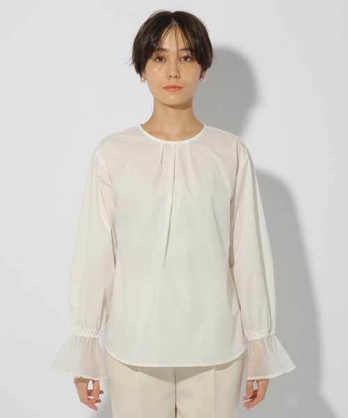Elura（エルーラ）の「＜2025ceremony＞ セレモニー袖切り替えブラウス/252084（シャツ/ブラウス・レディース・ホワイト・LARGE/MEDIUM）」の7枚目の写真
