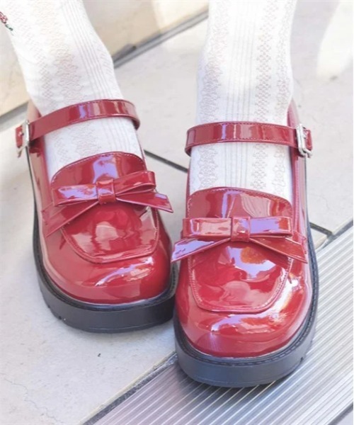 axes femme（アクシーズファム）の「リボン付ローファーパンプス（ローファー・レディース・ブラック/ブラウン/レッド・MEDIUM/LARGE）」の2枚目の写真