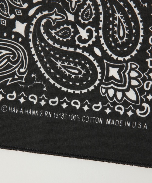 HAV-A-HANK（ハバハンク ）の「【HAV-A-HANK】ハバハンクバンダナ（バンダナ/スカーフ・メンズ・ネイビー/ホワイト/レッド/ブラック/ベージュ/ブラウン・FREE）」の18枚目の写真