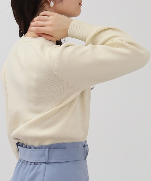 TRUDEA(トルディア)の「ニュアンスボタンスポンディッシュカーディガン(カーディガン/ボレロ・レディース・サックスブルー/ホワイト×ネイビー/ネイビー/ホワイト・MEDIUM/LARGE)」の11枚目の写真