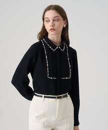 ダブルクロスパール ブラウス