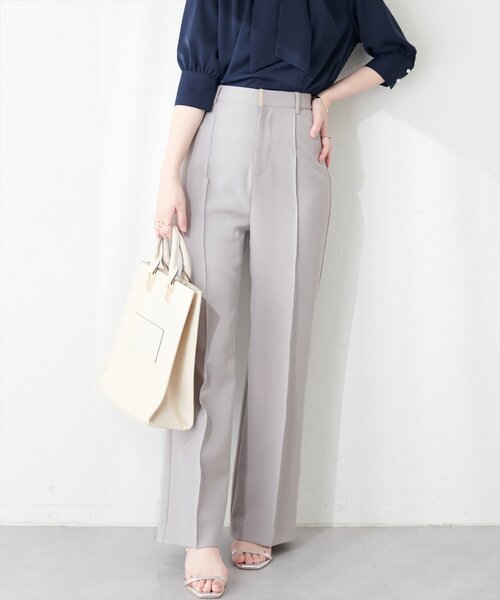 natural couture（ナチュラルクチュール）の「【osono】ハイウエスト美フレアパンツ（その他パンツ・レディース・ライトグレー/チャコールグレー/ブラック・LARGE/MEDIUM/SMALL）」の10枚目の写真