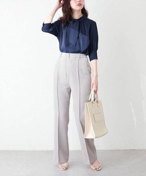 natural couture（ナチュラルクチュール）の「【osono】ハイウエスト美フレアパンツ（その他パンツ・レディース・ライトグレー/チャコールグレー/ブラック・LARGE/MEDIUM/SMALL）」の11枚目の写真