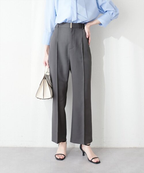 natural couture（ナチュラルクチュール）の「【osono】ハイウエスト美フレアパンツ（その他パンツ・レディース・ライトグレー/チャコールグレー/ブラック・LARGE/MEDIUM/SMALL）」の14枚目の写真