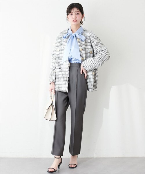 natural couture（ナチュラルクチュール）の「【osono】ハイウエスト美フレアパンツ（その他パンツ・レディース・ライトグレー/チャコールグレー/ブラック・LARGE/MEDIUM/SMALL）」の15枚目の写真