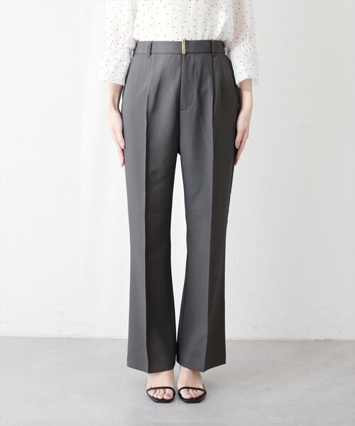 natural couture（ナチュラルクチュール）の「【osono】ハイウエスト美フレアパンツ（その他パンツ・レディース・ライトグレー/チャコールグレー/ブラック・LARGE/MEDIUM/SMALL）」の18枚目の写真