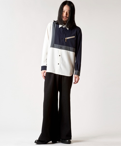 NO ID.(ノーアイディ)の「【NO ID.】Multi Cleric Zip Shirt / マルチ クレリック ジップ シャツ(シャツ/ブラウス・メンズ・ネイビー/ブラック/ホワイト・2/1)」の12枚目の写真