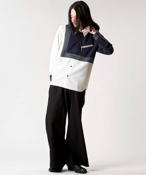 NO ID.(ノーアイディ)の「【NO ID.】Multi Cleric Zip Shirt / マルチ クレリック ジップ シャツ(シャツ/ブラウス・メンズ・ネイビー/ブラック/ホワイト・2/1)」の13枚目の写真