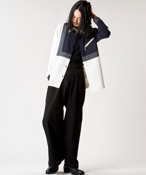 NO ID.(ノーアイディ)の「【NO ID.】Multi Cleric Zip Shirt / マルチ クレリック ジップ シャツ(シャツ/ブラウス・メンズ・ネイビー/ブラック/ホワイト・2/1)」の15枚目の写真