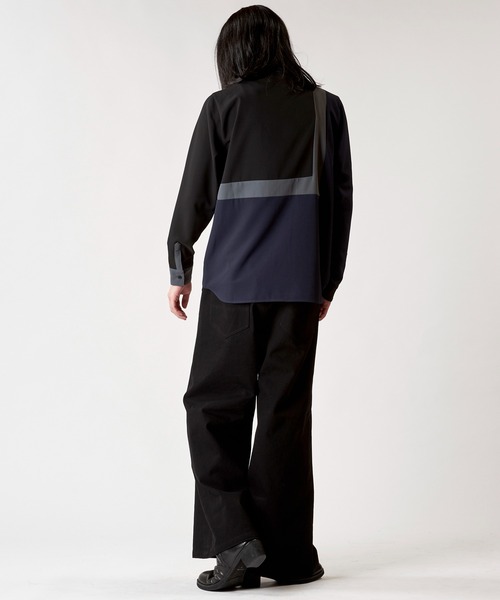 NO ID.(ノーアイディ)の「【NO ID.】Multi Cleric Zip Shirt / マルチ クレリック ジップ シャツ(シャツ/ブラウス・メンズ・ネイビー/ブラック/ホワイト・2/1)」の7枚目の写真