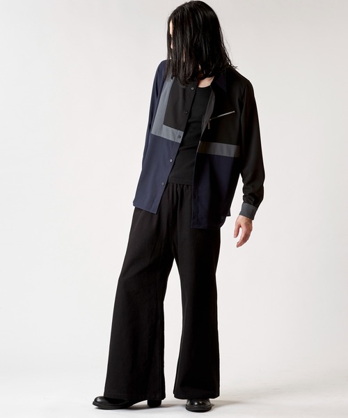 NO ID.(ノーアイディ)の「【NO ID.】Multi Cleric Zip Shirt / マルチ クレリック ジップ シャツ(シャツ/ブラウス・メンズ・ネイビー/ブラック/ホワイト・2/1)」の4枚目の写真