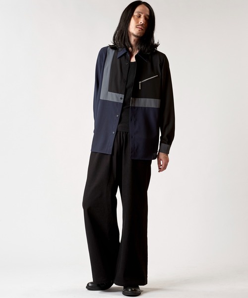 NO ID.(ノーアイディ)の「【NO ID.】Multi Cleric Zip Shirt / マルチ クレリック ジップ シャツ(シャツ/ブラウス・メンズ・ネイビー/ブラック/ホワイト・2/1)」の5枚目の写真