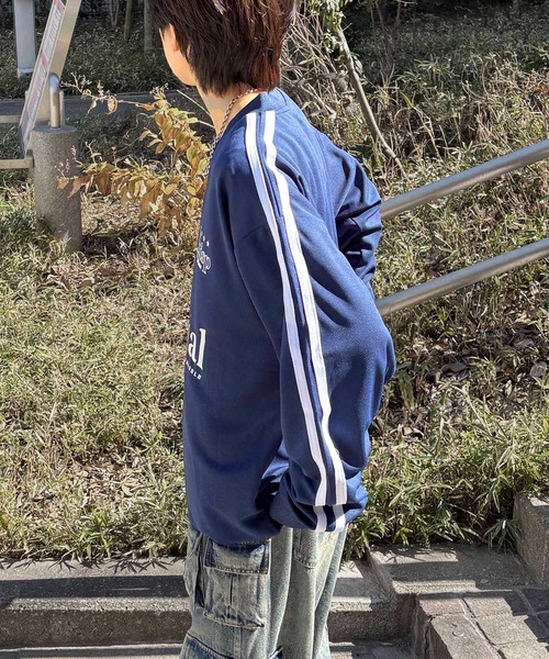 ILL'S(イルズ)の「ユニフォームライク フロントロゴプリント ドロスト サイドラインゲームシャツ メンズ レディース(Tシャツ/カットソー・メンズ・ホワイト/ホワイト系その他/ネイビー/ブルー系その他/ブラック/ブラック系その他・M/L)」の21枚目の写真