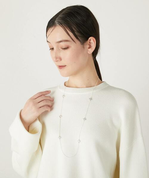 MELROSE claire（メルローズ クレール）の「【クローバーネックレス】（ネックレス・レディース・シルバー・FREE）」の2枚目の写真