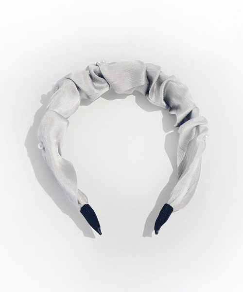 Casselini（キャセリーニ）の「Casselini(キャセリーニ)ギャザーカチューシャ（カチューシャ・レディース・シルバー・FREE）」の2枚目の写真