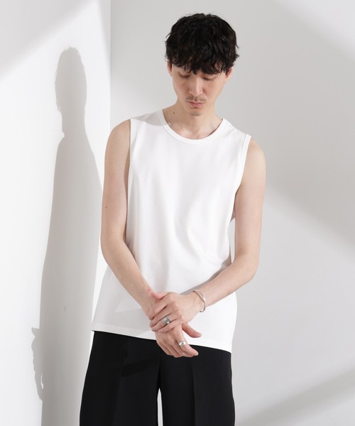 NANO universe（ナノユニバース）の「アンチスメル タンクトップ（タンクトップ・メンズ・ブラック/グレー/ホワイト・L/M/S）」の4枚目の写真