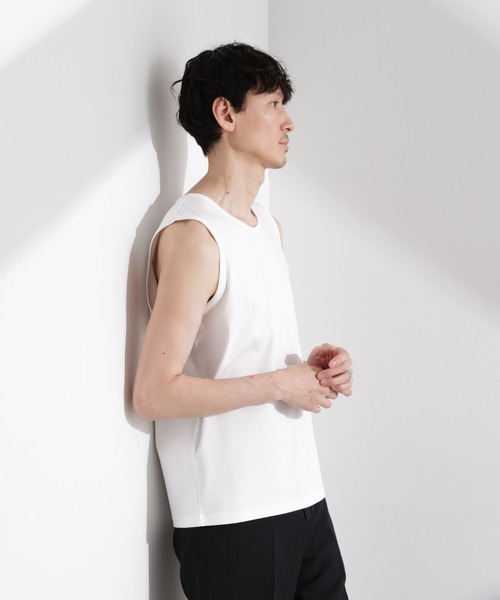 NANO universe（ナノユニバース）の「アンチスメル タンクトップ（タンクトップ・メンズ・ブラック/グレー/ホワイト・L/M/S）」の5枚目の写真