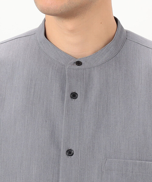 COMME CA ISM（コムサイズム）の「【セットアップ対応】ウールライク 五分袖 バンドカラーシャツ（シャツ/ブラウス・メンズ・ホワイト/ベージュ/ブラック/グレー・LARGE/MEDIUM/SMALL）」の17枚目の写真