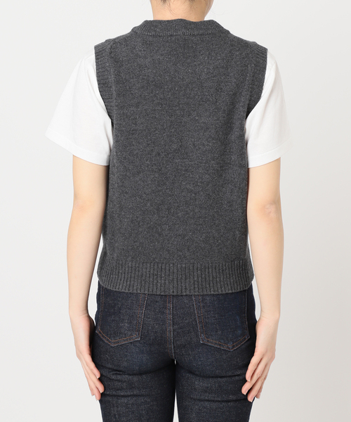GANNI（ガニー）の「GANNI/ ガニー Graphic Wool Mix Cats Vest（ベスト・レディース・チャコールグレー・FREE）」の17枚目の写真