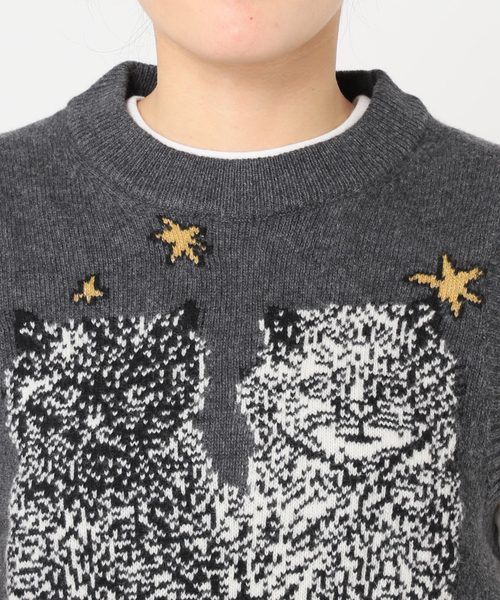 GANNI（ガニー）の「GANNI/ ガニー Graphic Wool Mix Cats Vest（ベスト・レディース・チャコールグレー・FREE）」の16枚目の写真