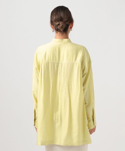 BAYFLOW（ベイフロー）の「[サイドスリット入り]シアーロングシャツ（シャツ/ブラウス・レディース・グレイッシュベージュ/ライトイエロー/チャコール・FREE）」の14枚目の写真
