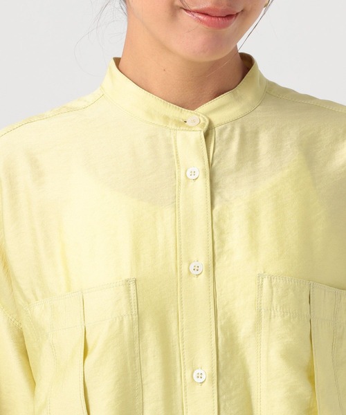 BAYFLOW（ベイフロー）の「[サイドスリット入り]シアーロングシャツ（シャツ/ブラウス・レディース・グレイッシュベージュ/ライトイエロー/チャコール・FREE）」の15枚目の写真