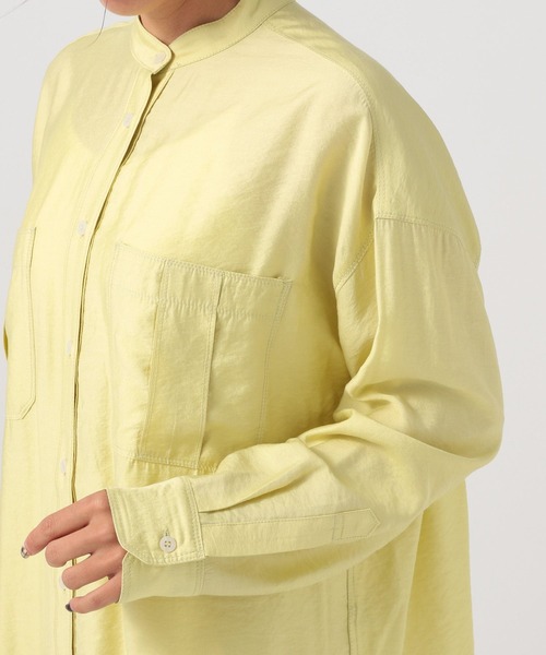 BAYFLOW（ベイフロー）の「[サイドスリット入り]シアーロングシャツ（シャツ/ブラウス・レディース・グレイッシュベージュ/ライトイエロー/チャコール・FREE）」の16枚目の写真