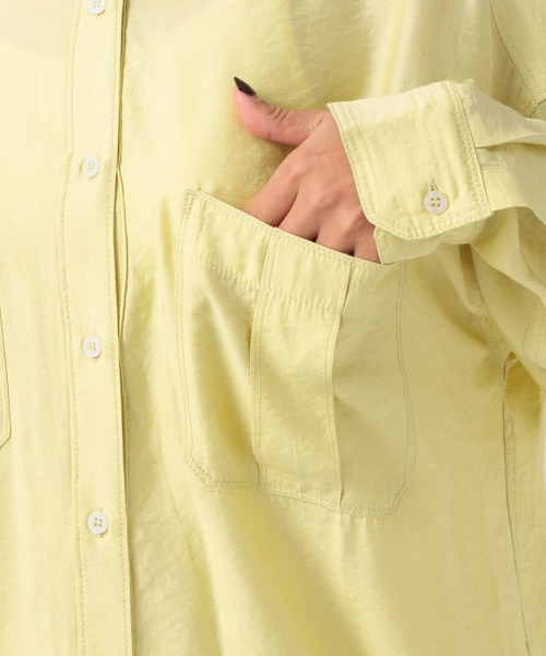 BAYFLOW（ベイフロー）の「[サイドスリット入り]シアーロングシャツ（シャツ/ブラウス・レディース・グレイッシュベージュ/ライトイエロー/チャコール・FREE）」の18枚目の写真