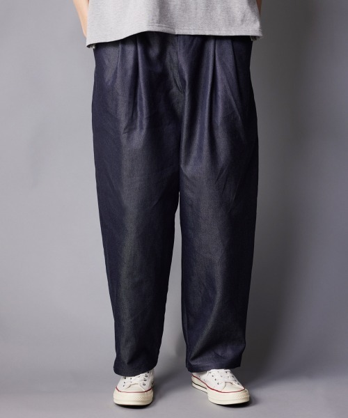 rehacer（レアセル）の「rehacer : Double Tuck Easy Denim Pants /ダブルタック イージー デニムパンツ（デニムパンツ・メンズ・インディゴブルー・SMALL/MEDIUM/LARGE）」の5枚目の写真