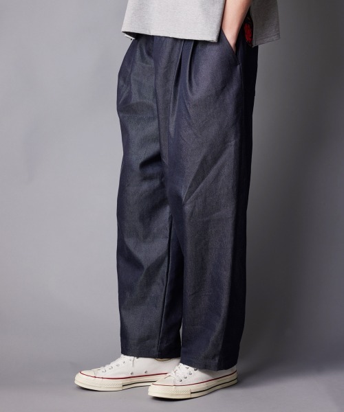 rehacer（レアセル）の「rehacer : Double Tuck Easy Denim Pants /ダブルタック イージー デニムパンツ（デニムパンツ・メンズ・インディゴブルー・SMALL/MEDIUM/LARGE）」の6枚目の写真