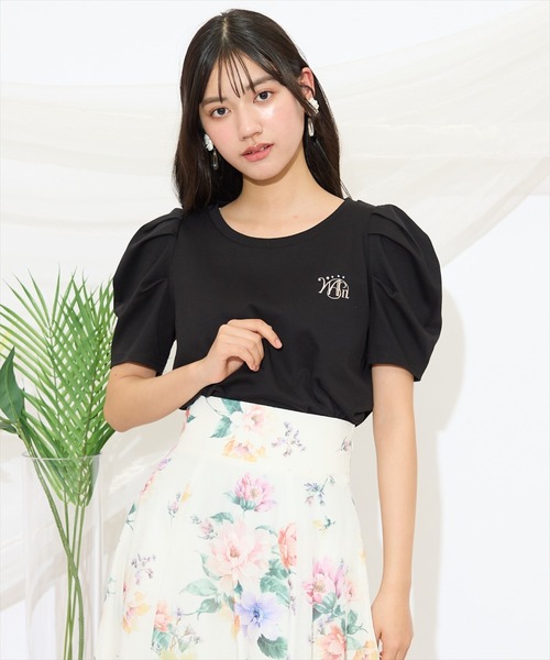WILLSELECTION（ウィルセレクション）の「タックスリーブロゴ刺繍トップス（Tシャツ/カットソー・レディース・ブラック/オフホワイト/ピンク/ミント・FREE）」の17枚目の写真