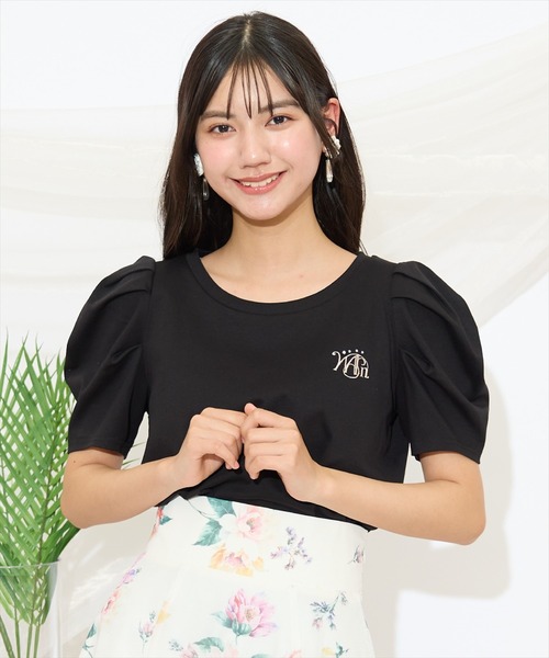 WILLSELECTION（ウィルセレクション）の「タックスリーブロゴ刺繍トップス（Tシャツ/カットソー・レディース・ブラック/オフホワイト/ピンク/ミント・FREE）」の20枚目の写真