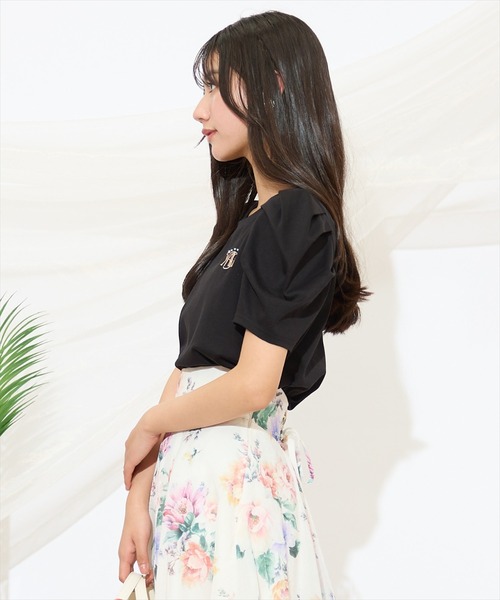 WILLSELECTION（ウィルセレクション）の「タックスリーブロゴ刺繍トップス（Tシャツ/カットソー・レディース・ブラック/オフホワイト/ピンク/ミント・FREE）」の21枚目の写真