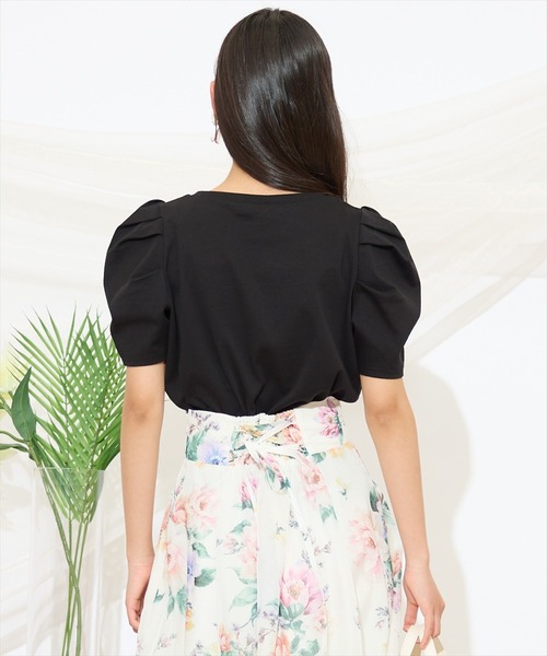WILLSELECTION（ウィルセレクション）の「タックスリーブロゴ刺繍トップス（Tシャツ/カットソー・レディース・ブラック/オフホワイト/ピンク/ミント・FREE）」の22枚目の写真