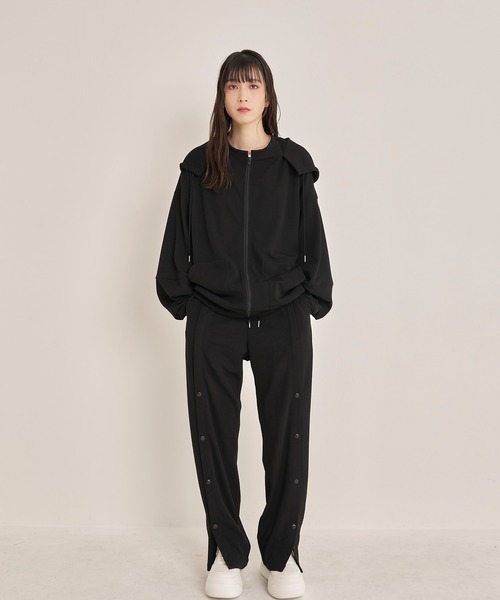Nora Lily（ノラリリー）の「【Nora Lily】Emboss Side Slit Pants（スウェットパンツ・メンズ・ブラック/カーキ/ブラウン・FREE）」の6枚目の写真