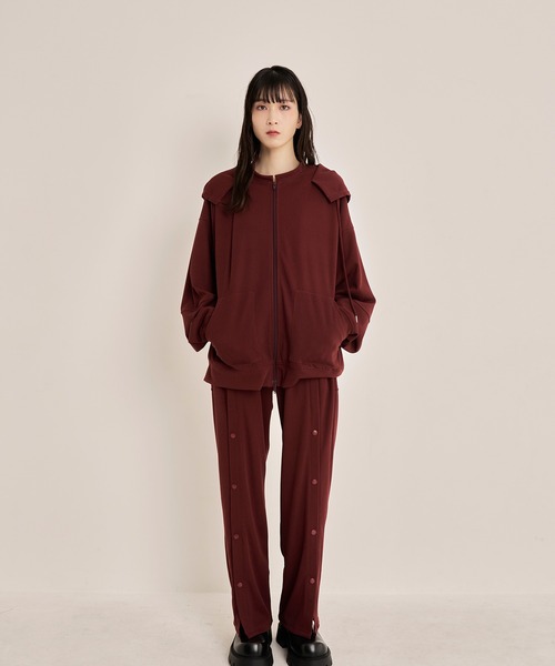 Nora Lily（ノラリリー）の「【Nora Lily】Emboss Side Slit Pants（スウェットパンツ・メンズ・ブラック/カーキ/ブラウン・FREE）」の16枚目の写真