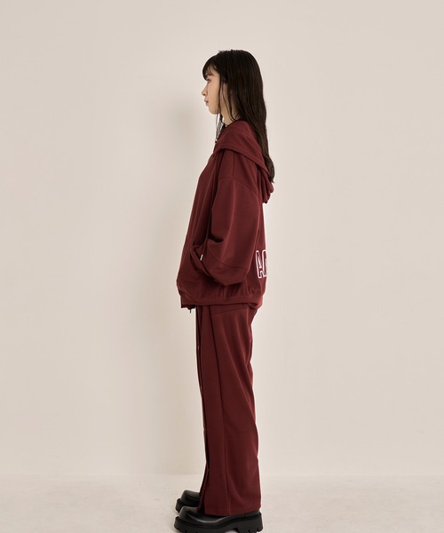 Nora Lily（ノラリリー）の「【Nora Lily】Emboss Side Slit Pants（スウェットパンツ・メンズ・ブラック/カーキ/ブラウン・FREE）」の17枚目の写真