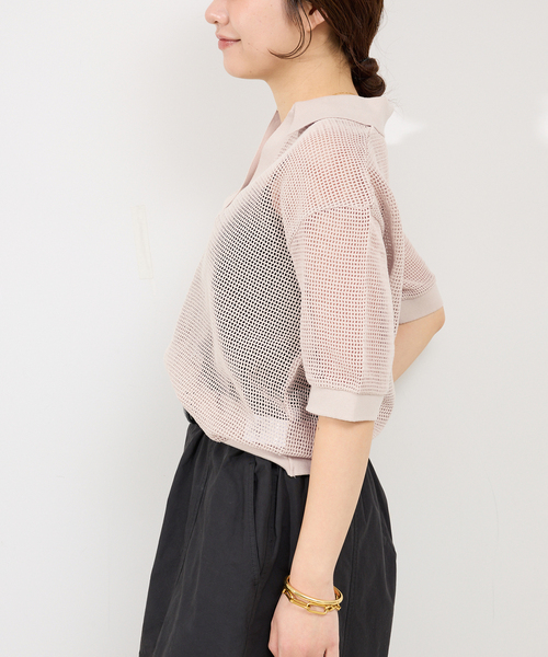メッシュスキッパープルオーバー（Tシャツ/カットソー）｜SLOBE