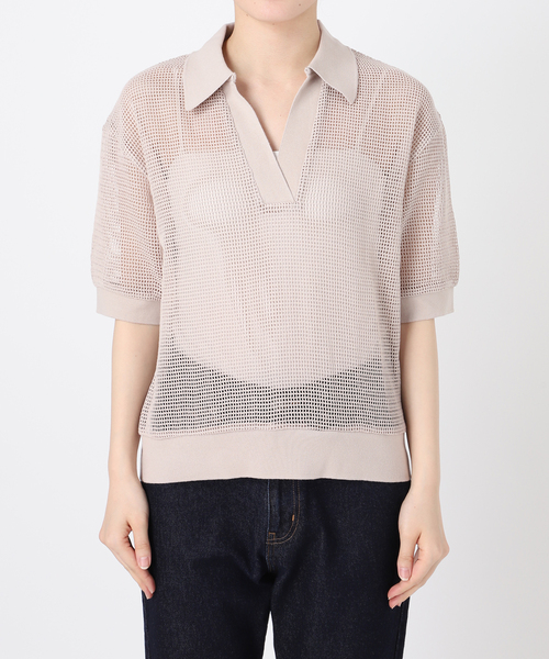 SLOBE IENA（スローブイエナ）の「メッシュスキッパープルオーバー（Tシャツ/カットソー・レディース・ブラック/カーキ/ベージュ・FREE）」の21枚目の写真