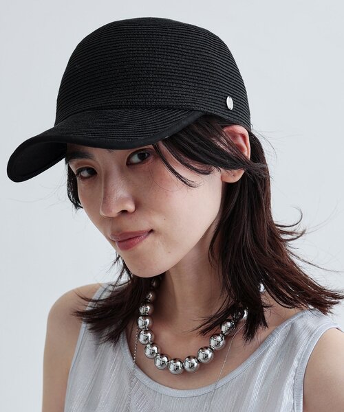 GALLEST（ギャレスト）の「ストローキャップ（キャップ・レディース・ベージュ/ブラック・00）」の4枚目の写真