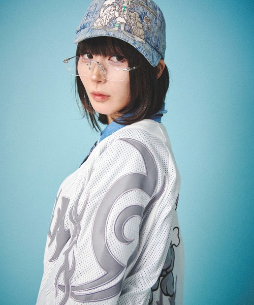GALFY(ガルフィー)の「GALFY-部族長メッシュシャツ(その他トップス・メンズ・ブラック/ホワイト・L/XL)」の5枚目の写真